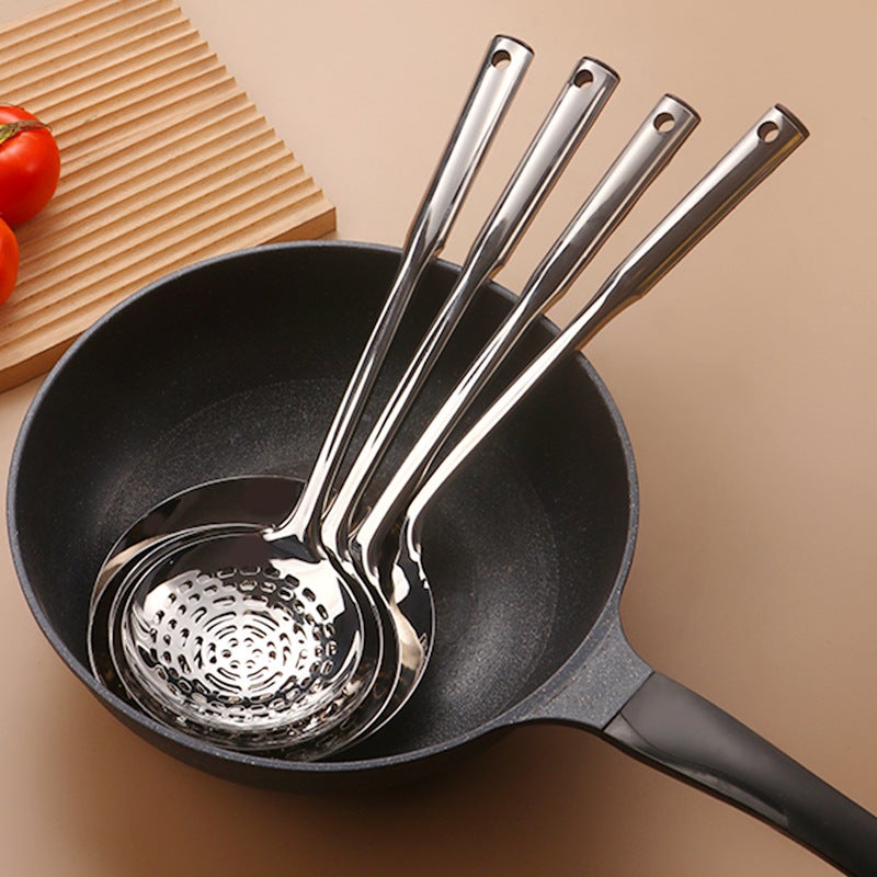 Stainless Steel Large Colander Mesh Filter Noodle Scoop Household Skimmer Frying Dumpling Kitchen Cooking Tool Supplies - Image 5